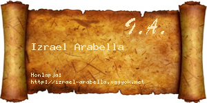 Izrael Arabella névjegykártya